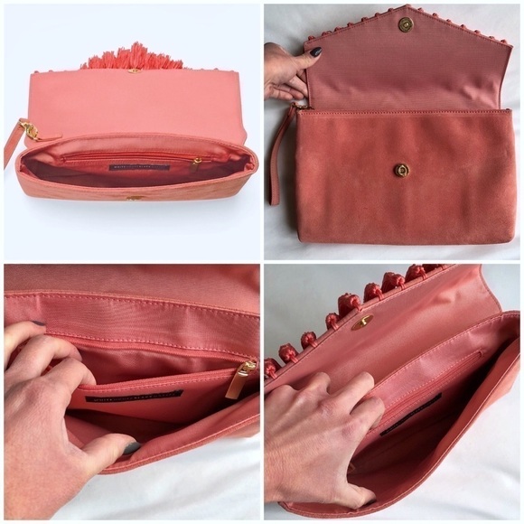 White House Black Market Tassel Clutch Bag - Picture 5 of 7